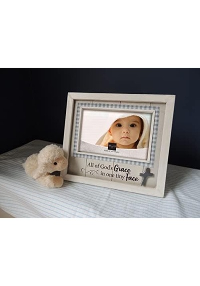 Abbey & Ca Hediye Bir Küçük Yüz Bebek Çerçevesi Şövale Arkası Ve Askısı İle Açık Gri