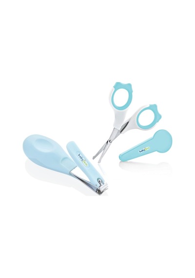 Bebek Tırnak Makası Seti Mavi Çıtçıt Makas + Kapaklı Makas / Yenidoğan Mavi Bbk86810492157650