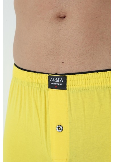 Arma Yıldız 6'lı Paket Sarı Erkek Penye Havlu Bel Boxer %100 Pamuk-sarı