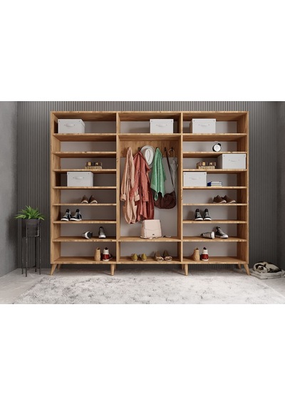 Letto Membran 6 Kapaklı Portmanto Montaj Dahil Çam Beyaz 240 Cm