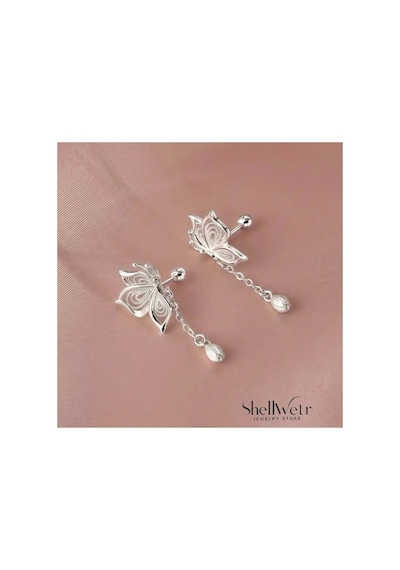 Silverbella Kelebekli 925 Ayar Gümüş Küpe Sevgililer Günü ,annenize Verilecek En Güzel Hediyes Sw-svb01, One Size Metalik Silverbella Kelebekli 925 Ayar Gümüş Küpe Sevgililer Günü ,annenize Verilecek En Güzel Hediyes Sw-svb01, One Size Metalik