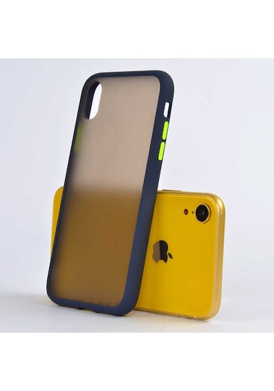 Apple Uyumlu iPhone XR 6.1 Kılıf Zore Fri Mat Yüzey Renkli Kenar Kılıf