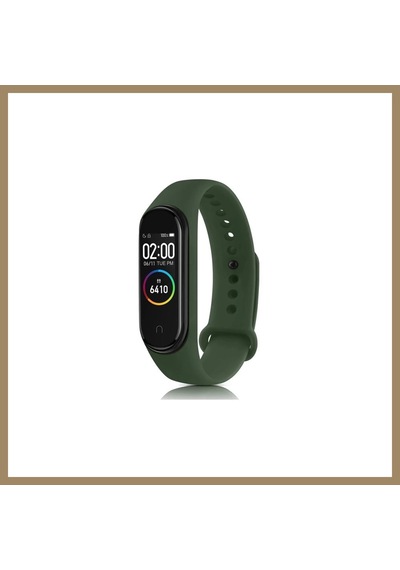 Kahveci.store Mi Band 7 Uyumlu Klasik Kordon - Haki Yeşil 22