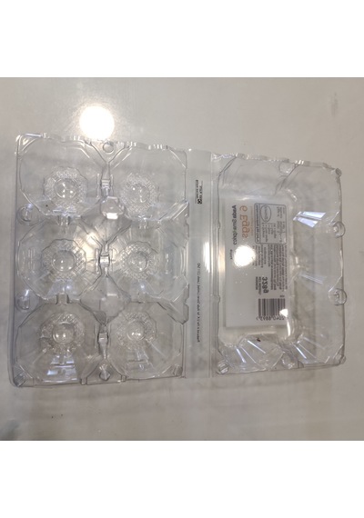 Plastik Yumurta Viyolü Şeffaf 6Lı 400 Adet