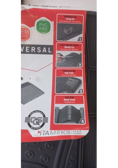 Bubble Base Universal Kauçuk Paspas Siyah Renk/100% Yüksek Kaliteli Yumuşak Kauçuk 1.kalite 5 Parça