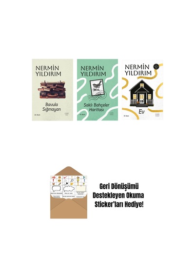 Bavula Sığmayan Ciltli + Saklı Bahçeler Haritası Ciltli + Ev + Okuma Sticker'ları