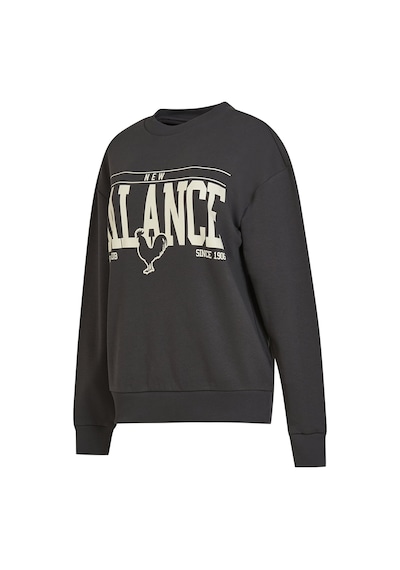 New Balance 3401 Erkek Gri Yuvarlak Yaka Sweatshirt Gri