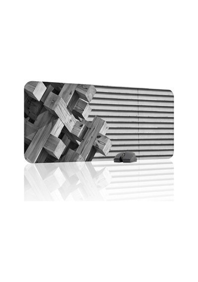 Brütalist Tarz Kaymaz Dikişli Kauçuk Oyuncu Mousepad V2 - 90x40 Xxl Gaming Mouse Pad Fare Altlığı