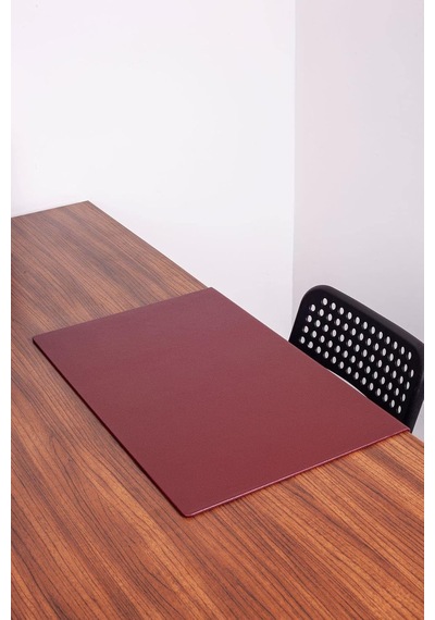 Deri Masa Sümeni Bordo Kenar Korumalı 60x40cm