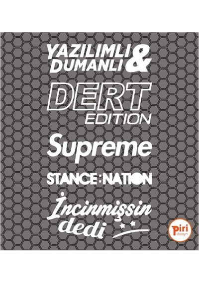 Oto Arka Cam Sticker 40 20 Cm Beyaz Model:35