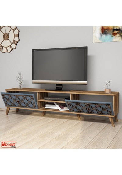Variant Class Tv Ünitesi - Ceviz / Mavi (Kalsedon)