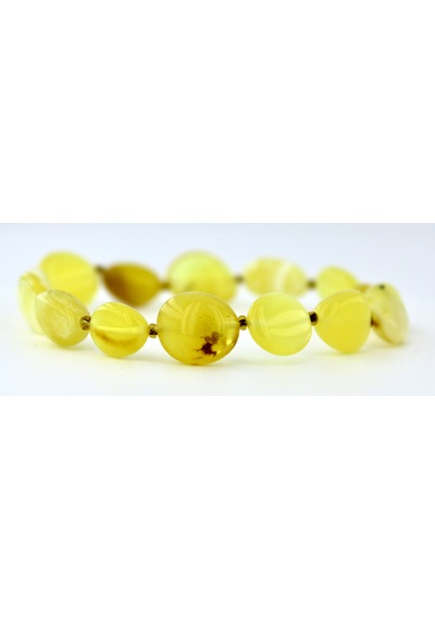 Kehribar Bileklik Amorf Tasarım Ambergold Blk23-143 Çok Renkli