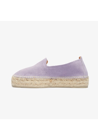 Manebi Hamptons Double Sole Kadın Mor Deri Espadril