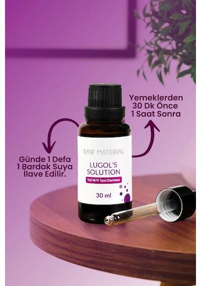 Raw Material Lugol Çözeltisi %2'lik 30 Ml 2 Adet
