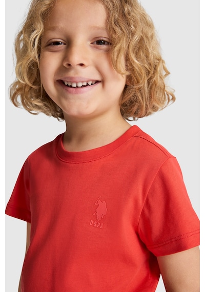 U.s. Polo Assn. Erkek Çocuk Kırmızı Tişört Basic 50325555-vr213 Rısk Red
