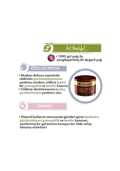Yves Rocher Riche Creme - Besleyici Yenileyici Gündüz Kremi - 50 ML