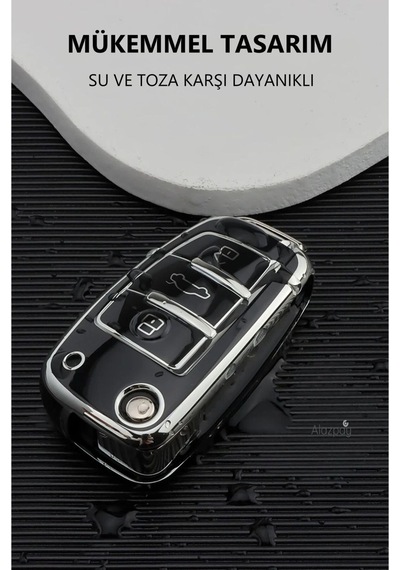 Audi A7 A6 A5 A4 A3 A1 & 8p 8l B6 B7 B8 C5 C6 4f Tt Rs & Q3 Q5 Q7 Tpu Anahtar Kılıfı Mavi-1 Adet