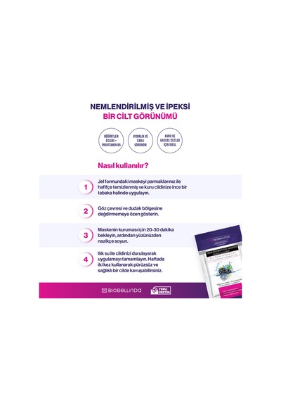 Doğal Nemlendirici Yüz Maskesi 8 'li Besleyici & Canlandırıcı