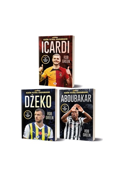 Dokuz Yayınları Benim Futbol Kahramanım İcardi - Dzeko - Aboubakar 3 Kitap Set