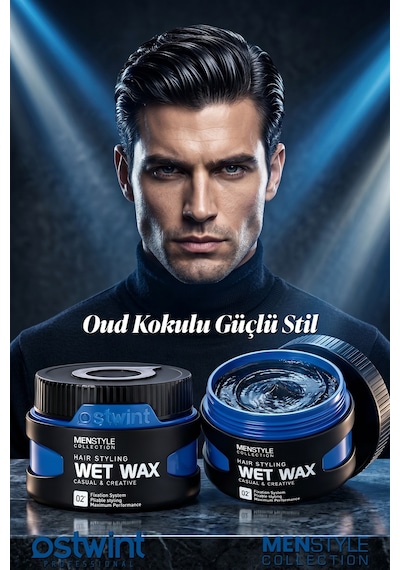 Ostwint Menstyle Collection Profesyonel Saç Şekillendirici Wet Wax 150 ML