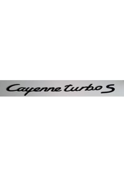 Porsche Uyumlu Yazı Cayenne Turbo S 3 50 Cm Büyük Siyah