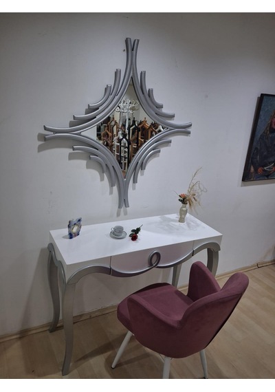 Dresuar Cnc Kabartma 90665 Model Aynalı Kelebek Sandalye Ayak Parlak Beyaz Gri Renk Beyaz - Gri Dresuar Cnc Kabartma 90665 Model Aynalı Kelebek Sandalye Ayak Parlak Beyaz Gri Renk Beyaz - Gri