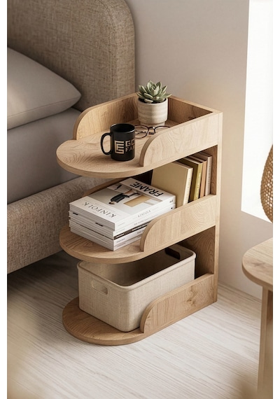 Reyo Falez Komodin Modern Ahşap 3 Katlı Raflı Yan Sehpa Çok Amaçlı Organizer Kitaplık Naturel Natural Reyo Falez Komodin Modern Ahşap 3 Katlı Raflı Yan Sehpa Çok Amaçlı Organizer Kitaplık Naturel Natural