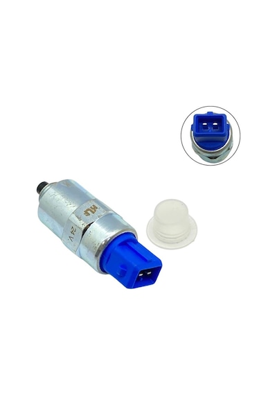24v Mazot Pompa Stop Müşürü Cav Tipi Soketli 2 Fiş Jcb-massey Ferguson-new Holland