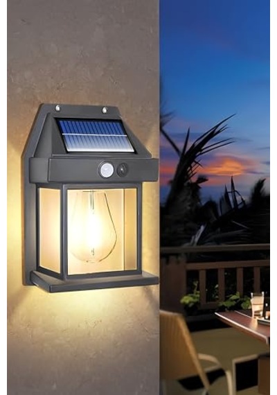 2026 Model Yeni Suya Dayanıklı Harekete Duyarlı Güneş Enerjili Solar Led Dış Mekan Bahçe Lambası 1 Enerji Sınıfı A 10 Parça Siyah