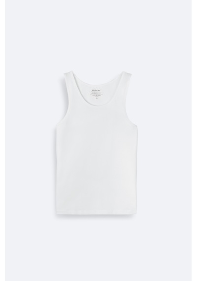 Avva Erkek Beyaz Pamuklu Basic Regular Fit Atlet B009540