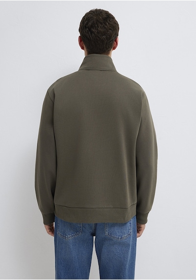 Mavi - Yarı Fermuarlı Haki Basic Sweatshirt 0s10278-71553 Yeşil