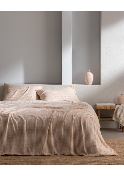 Madame Coco Agnes Tek Kişilik Müslin İpliği Boyalı Lastikli Nevresim Takımı - Turuncu 8684427207994 Turuncu