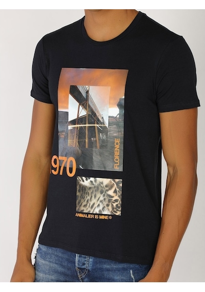 Roberto Cavalli Erkek Tshirt /M.Rob.0421.14024 Lacivert
