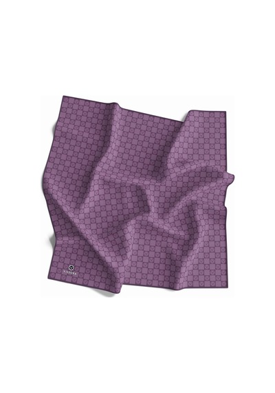 Vissona %100 Twill İpek Monogram Desenli Sirke Renkli 90x90 Eşarp Dikim Şekli : El Dikişi Çok Renkli