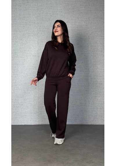 Ahes Shopping Kadın Uzun Kollu Bisiklet Yaka Viskon Iki Iplik Bluz Ve Pantolon Ikili Takım Kahve Ahes Shopping Kadın Uzun Kollu Bisiklet Yaka Viskon Iki Iplik Bluz Ve Pantolon Ikili Takım Kahve