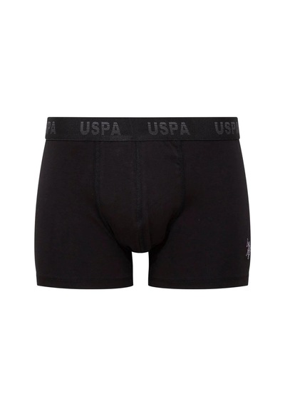 U.S. Polo Assn. U.s Polo Assn. 80505 Erkek Pamuklu 3'lü Boxer-siyah&antrasit&baskılı Siyah