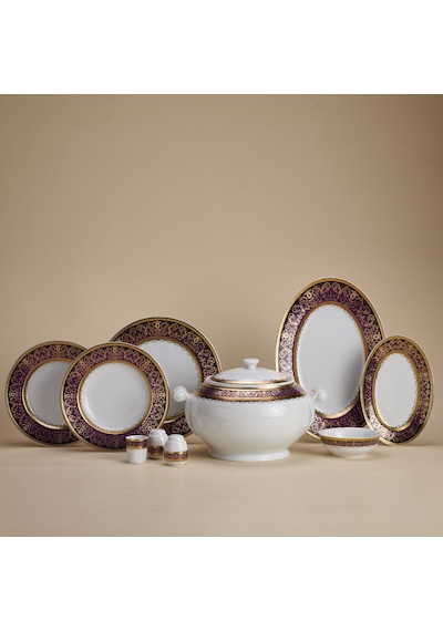 Korkmaz Hanedan Collection 60 Parça Yemek Takımı A8135 Kırık Beyaz