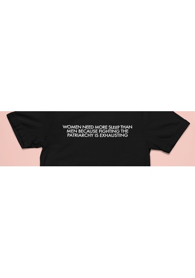 Bumeta Women Need More Sleep Than Men Beyaz Unisex Tişört T-shirt 001