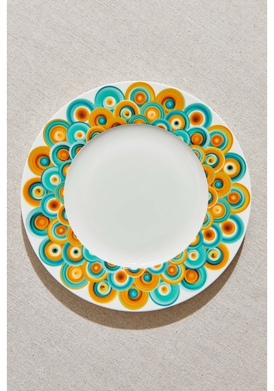Pasabahce Bubble Art Porselen Pasta Tabağı - 1 Adet Çok Renkli