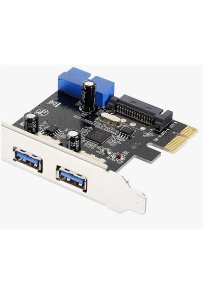 Pci Express Usb 3.0 2 Port Sata Güç 19 Pin Çoklayıcı Kart
