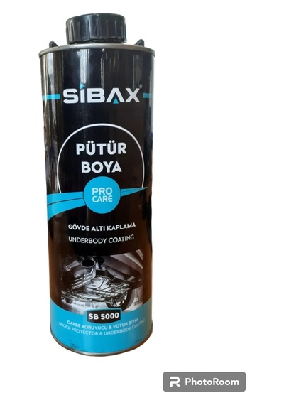 Sibax Sb 5000 Gövde Altı Koruma Darbe Koruyucu Pütür Boya Siyah 1000 Ml Pütür-1000-ml