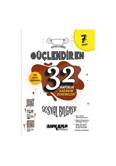 Ankara Yayıncılık 7.sınıf Güçlendiren Sosyal Bilgiler 32 Haftalık Deneme