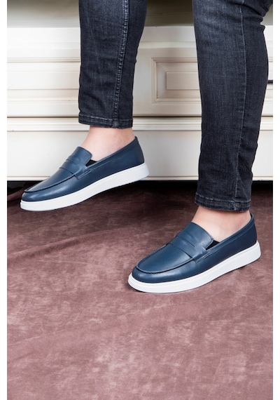 Trim Hakiki Deri Erkek Günlük Ayakkabı Loafer Ayakkabı, Hafif Ayakkabı, Yazlık Ayakkabı