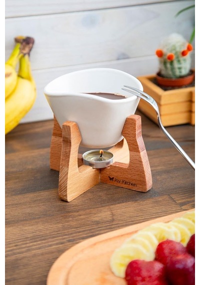 Joy Kitchen Ahşap Standlı Fondü Seti Beyaz Renk Diğer