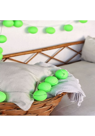 Neon Green Işıklı Top Dekoratif Aydınlatma