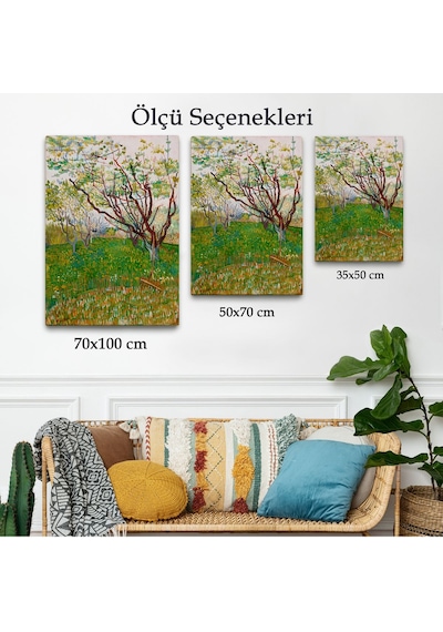 Miyrem^ Canvas Serie Vincent Van Gogh - Meyve Çiçekleri Tablosu-7450