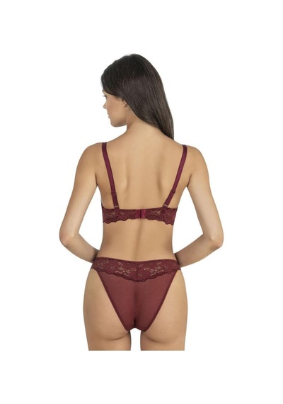Fabony Bayan Dantelli Bralet Sütyen Külot Takımı 4170 Bordo
