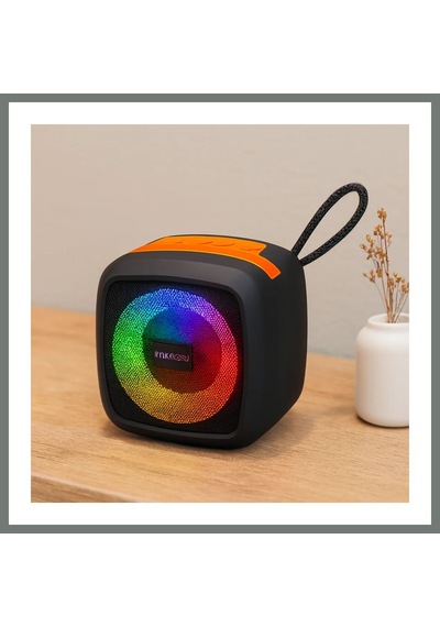 Bezos Kablosuz Taşınabilir Bluetooth Hoparlör Işıklı, Usb/tf, 1200mah Mmbz