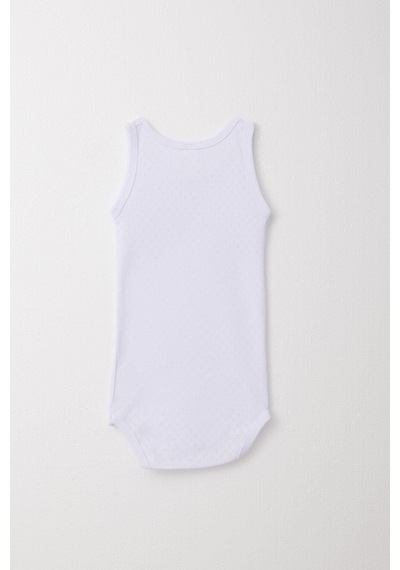 Breeze Kız Bebek Çıtçıtlı Atlet Zıbın Body Jakarlı 9 Ay-3 Yaş, Beyaz Beyaz