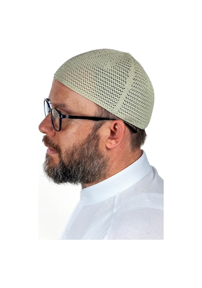 Lüks Çelik Örme Namaz Takkesi Fıstıkyeşili 1 Adet